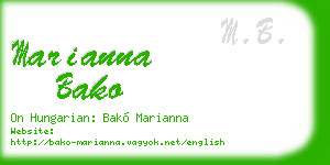 marianna bako business card