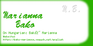 marianna bako business card